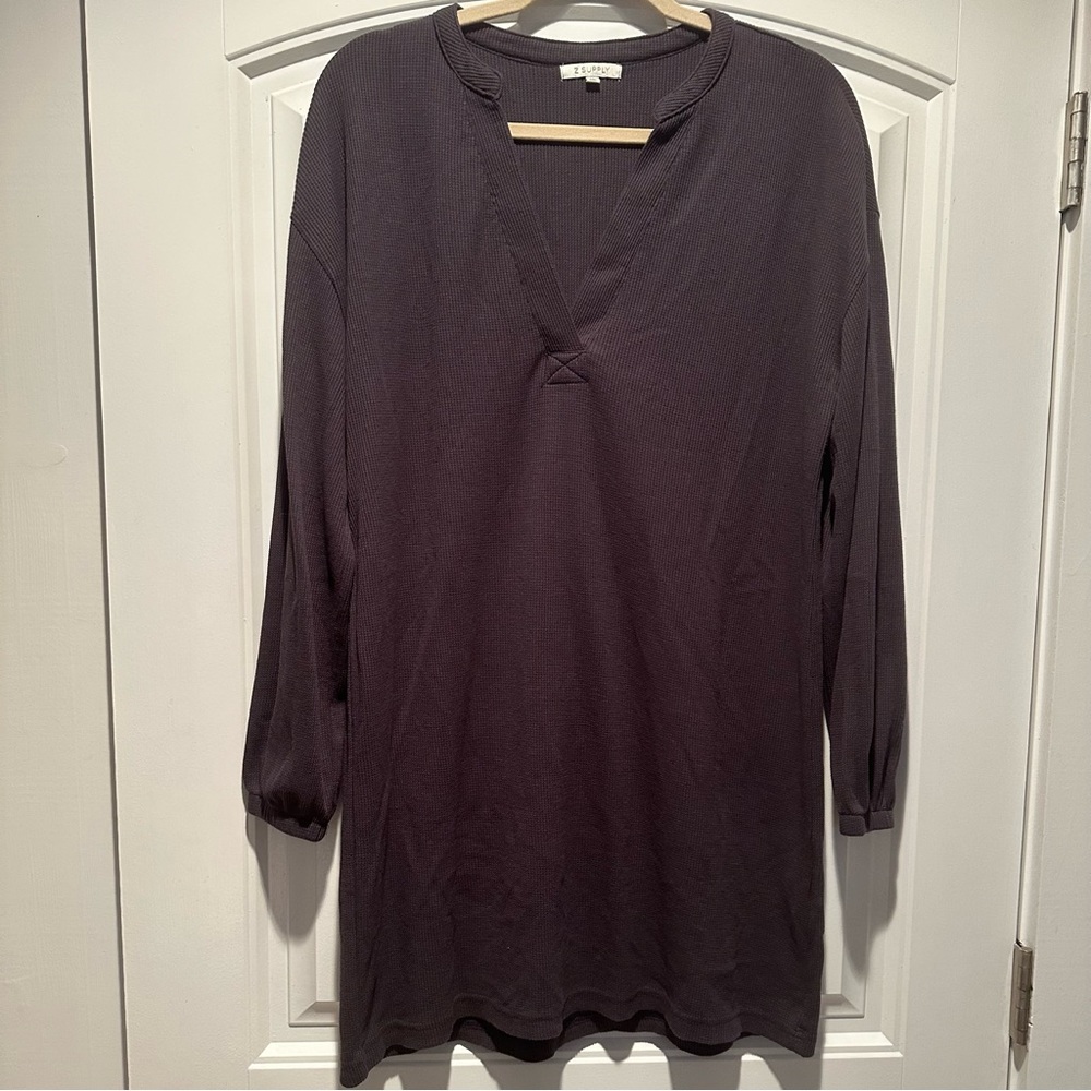 Z Supply Thermal V Neck Mini Dress Size M